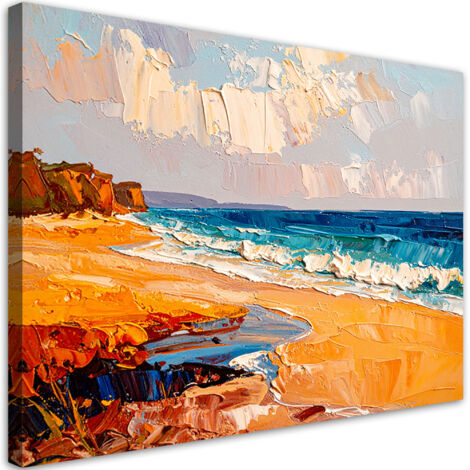 Tableau déco Plage Mer Paysage comme dans un tableau 90x60 (1/4)