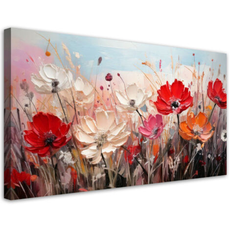 Tableau déco Fleurs dans un pré 80x40