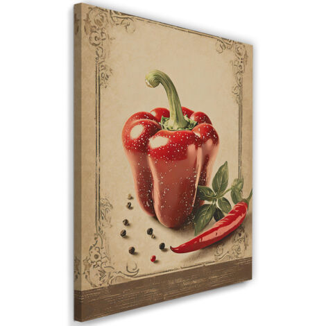 Tableau déco Poivrons rouges Alimentation 60x90 (1/5)