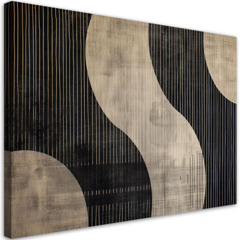 Tableau sur toile Tableau sur toile Abstraction rétro beige 60x40 (1/5)