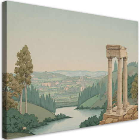 Tableau déco Paysage Arbres Architecture 90x60 (1/5)