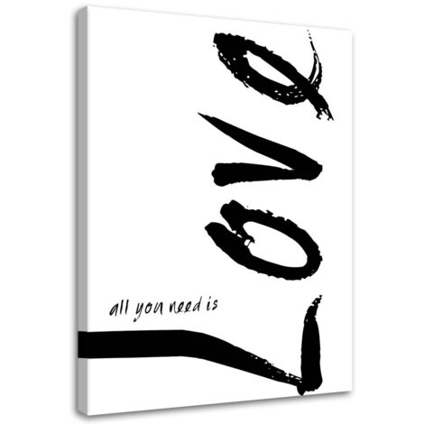 Tableau sur toile Amour Inscription typographique 40x60 (1/5)