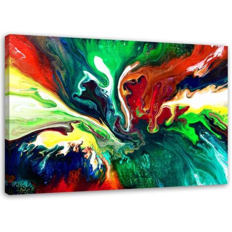Tableau sur toile Coloré Abstrait 60x40 (1/5)