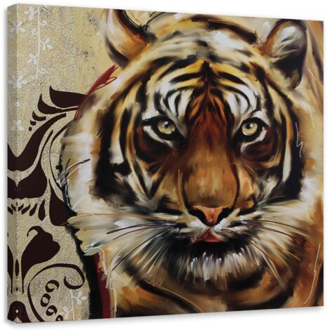 Tableau décoratif Tigre Afrique Animaux 50x50 (1/5)