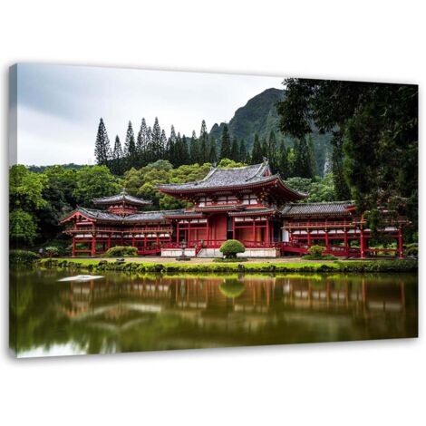 Tableau sur toile Jardin japonais Temple 60x40 (1/5)
