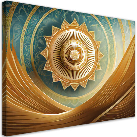 Tableau déco Mandala Or Oriental 90x60 (1/5)