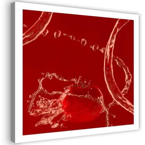 Tableau déco Tomate rouge à l'eau 40x40 (1/5)