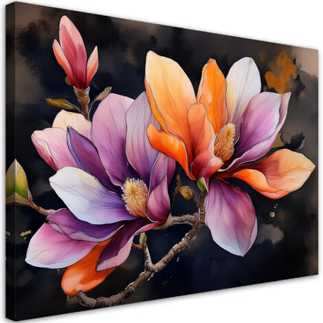 Tableau déco Magnolia fleur nature 60x40 (1/5)