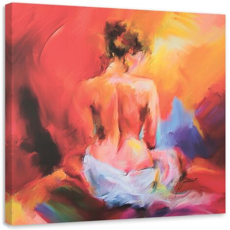 Tableau déco Femme Nu Abstrait 40x40 (1/5)