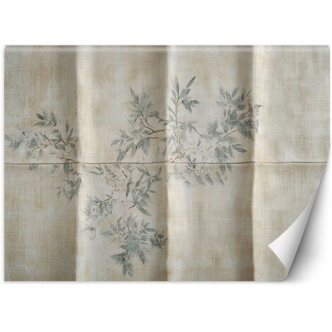 Papier peint Feuilles d'un arbuste sur fond texturé 150x105 (1/5)