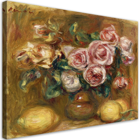 Tableau sur toile Bouquet de roses - Auguste Renoir 100x70 (1/5)