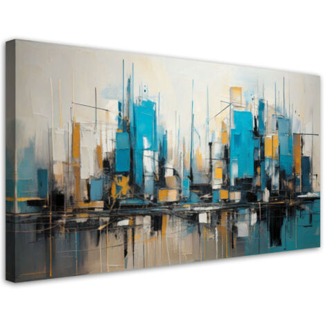 Tableau déco Bâtiments et gratte-ciel Abstraction 100x50 (1/5)