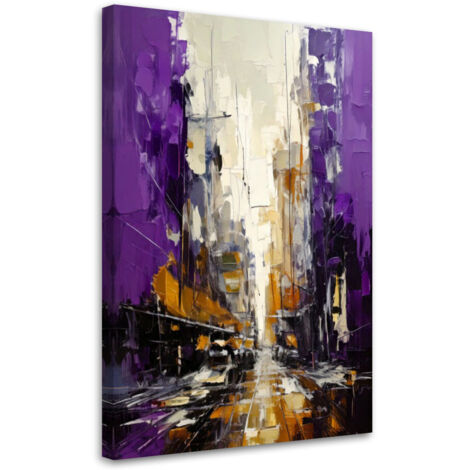 Tableau déco Rue urbaine Abstraction Violet 40x60 (1/5)
