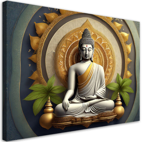 Tableau déco Statue de Bouddha Zen 60x40 (1/5)