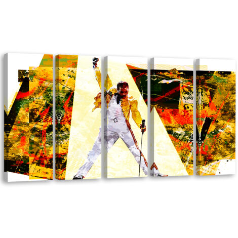 Tableau sur toile en 5 parties Freddie Mercury 100x70 (1/5)