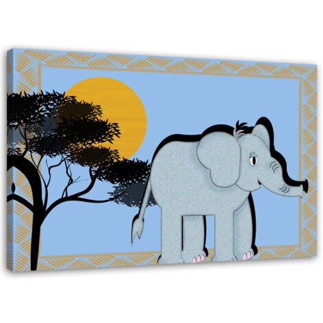 Tableau sur toile Afrique Éléphant 60x40 (1/5)