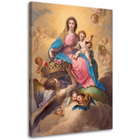 Tableau sur toile RELIGIEUSE Vierge à l'Enfant 40x60 (1/5)