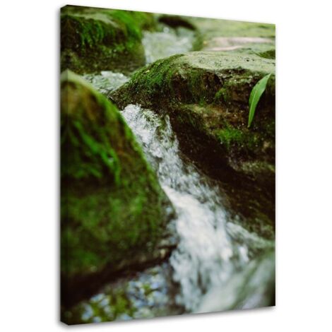 Tableau sur toile Rivière Pierres Nature 40x60 (1/5)