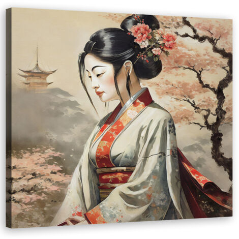 Tableau déco Geisha Japon Paysage 30x30 (1/5)