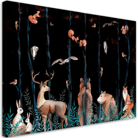 Tableau sur toile Animaux de forêt 100x70 (1/5)
