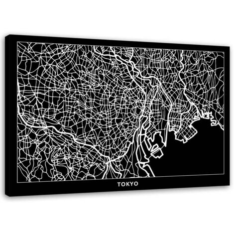 Tableau décoratif Plan de ville de Tokyo 60x40 (1/5)