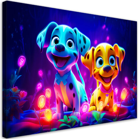 Tableau sur toile Chiens mignons en dessin animé 100x70 (1/5)