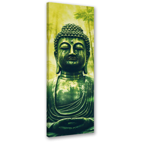 Tableau sur toile Bouddha et bambous zen 30x90 (1/5)