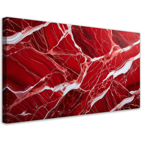 Tableau déco Marbre rouge Glamour Stone 100x50 (1/5)