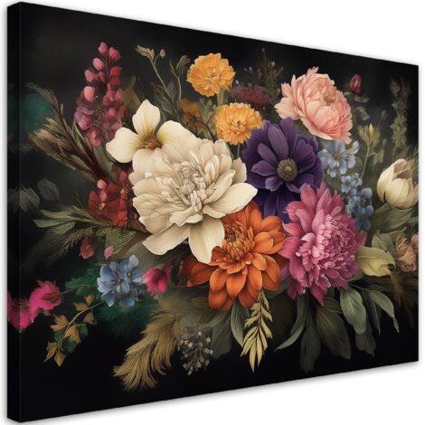 Tableau déco Bouquet de fleurs Nature 60x40 (1/5)