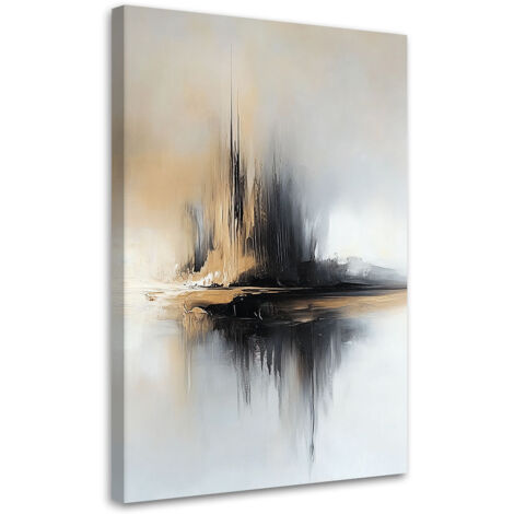 Tableau déco Abstraction Beige Gris 60x90 (1/5)