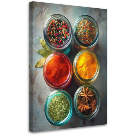 Tableau déco Épices et herbes aromatiques 40x60 (1/5)