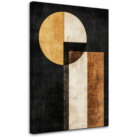 Tableau déco Abstraction géométrique Figures dorées 60x90 (1/5)