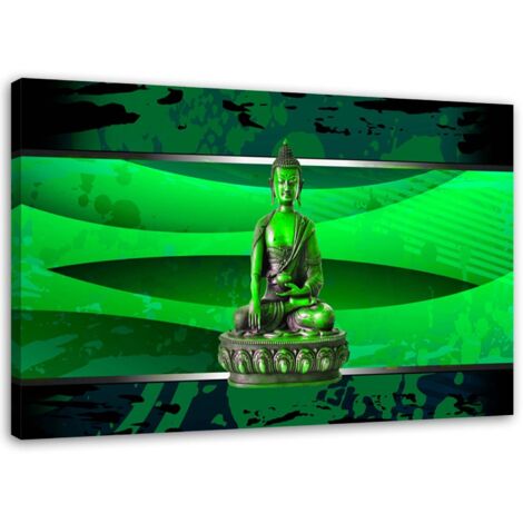 Tableau sur toile Statue de Bouddha Vert 60x40 (1/5)
