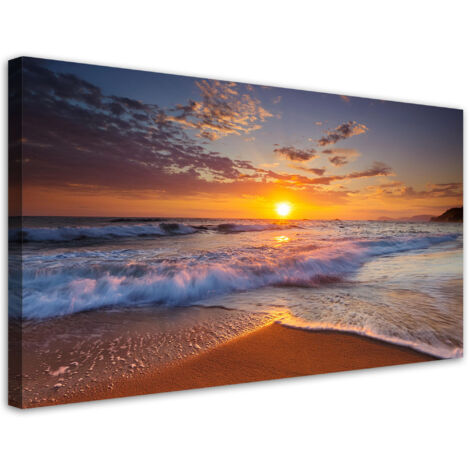 Tableau déco Plage Mer Paysage au coucher du soleil 100x50 (1/5)