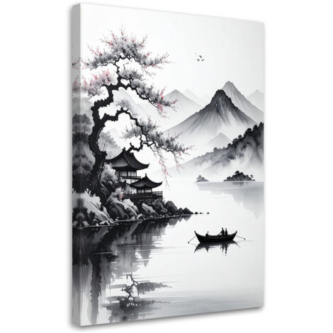 Tableau déco Paysage de style japonais 40x60 (1/4)