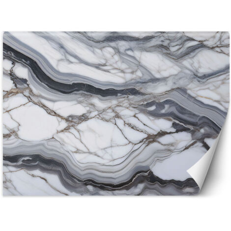 Papier peint Abstraction de marbre gris blanc et de marbre glamour 450x315 (1/5)