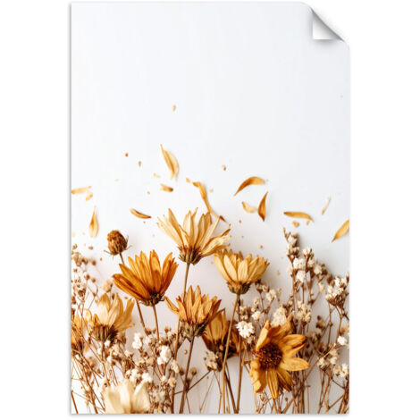 Poster autocollant Fleurs des champs séchées beige 80x120 (1/3)