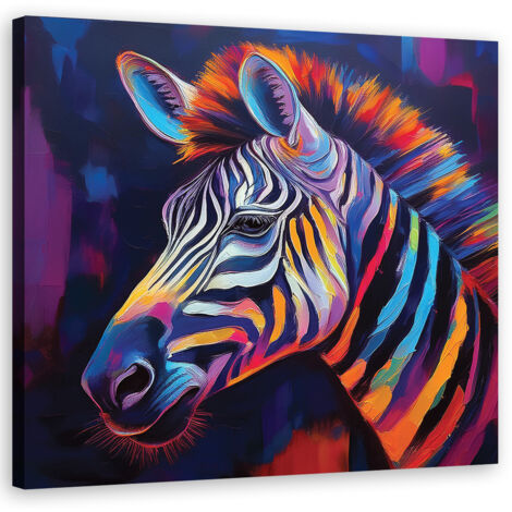 Tableau déco Zèbre animal Pop Art 30x30 (1/5)