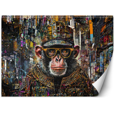 Papier peint Singe aux accents colorés 200x140 (1/5)