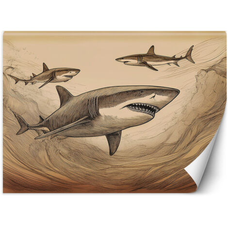 Papier peint Requins animaux vintage 300x210 (1/5)