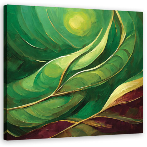 Tableau déco Vert Abstraction 50x50 (1/5)