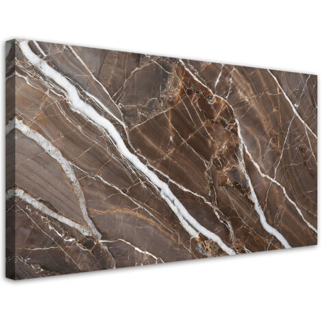 Tableau déco Abstraction de marbre brun 100x50 (1/5)