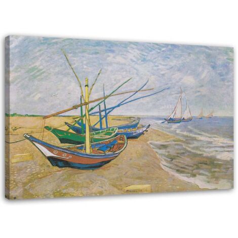 Tableau sur toile Bateaux de pêche sur la plage - V. van Gogh 60x40 (1/5)