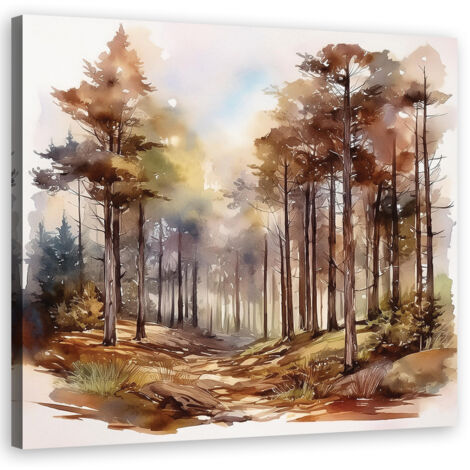 Tableau déco Automne Arbres forestiers Nature 30x30 (1/5)