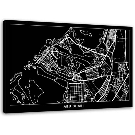 Tableau sur toile Plan de la ville d'Abu Dhabi 60x40 (1/5)