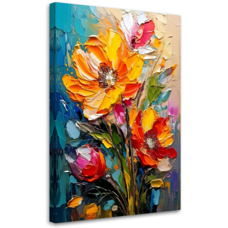 Tableau déco Fleurs Impressionnisme 40x60 (1/5)