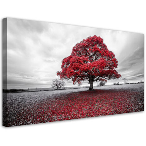 Tableau déco Paysage d'arbres rouges 100x50 (1/5)