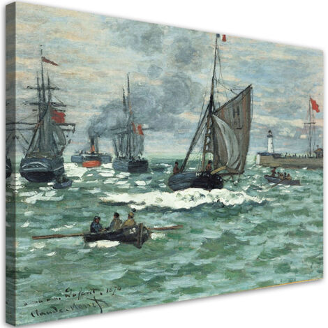 Tableau sur toile Entrée du port du Havre - Claude Monet 100x70 (1/5)