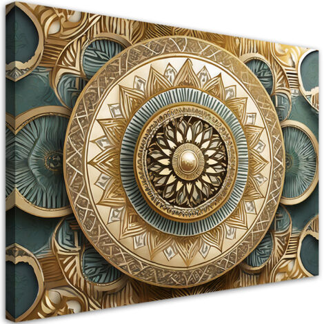 Tableau déco Mandala abstrait 100x70 (1/5)