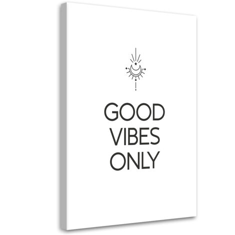 Tableau sur toile Inscription Good vibes 40x60 (1/5)